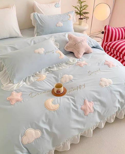 Kawaii Star And Moon Bedding Set PN7193