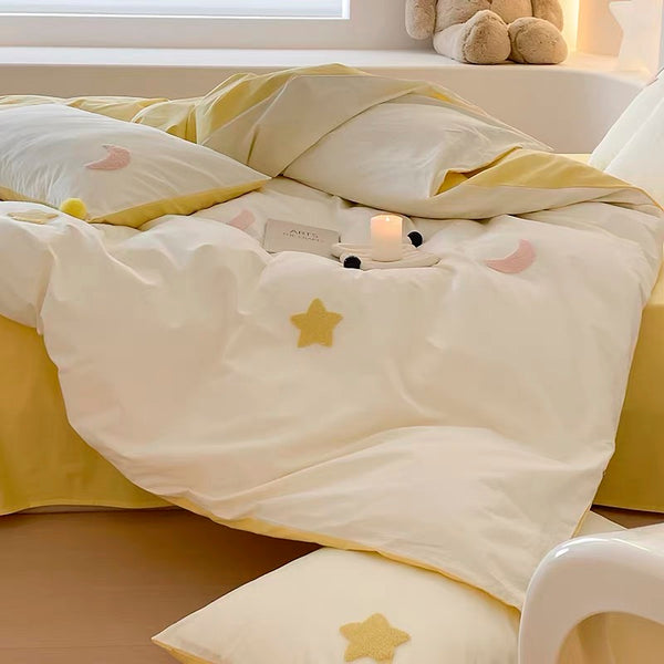 Cute Star And Moon Bedding Set PN7384