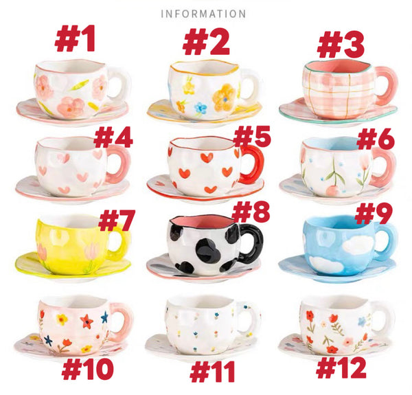 Fashion Coffee Cup Plate Set PN7216