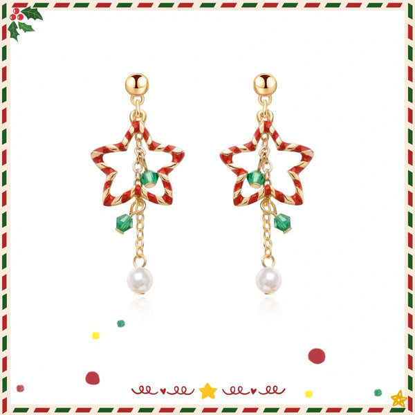 Christmas Star Earrings/Clips PN7199