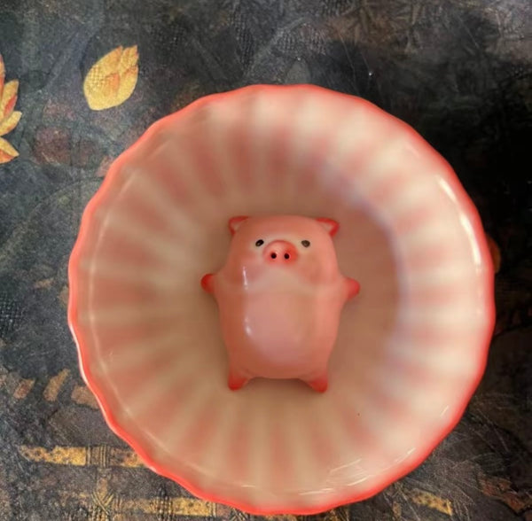 Kawaii Pig Bottle And Coaster PN7137