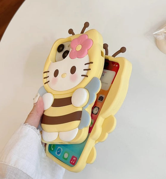 Cute Bee Phone Case for iphone X/XS/XR/XS Max/11/11pro/11pro max/12/12pro/12pro max/13/13pro/13pro max/14/14pro/14plus/14pro max/15/15pro/15pro max PN6598
