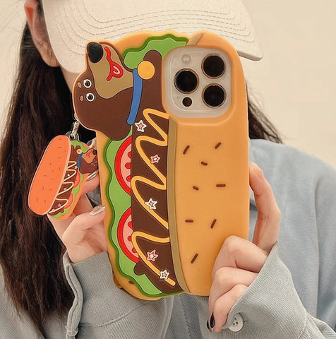 Funny Hot Dog Phone Case for iPhone 11/12/12pro/12pro max/13/13pro/13pro max/14/14 pro/14pro max PN6146