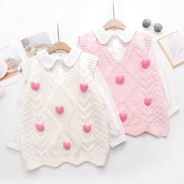 Kawaii Girls Vest And Shirt Two-pieces PN6571