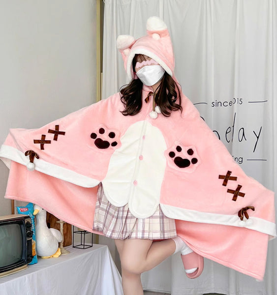 Pink Fox Cloak Shawl PN6063