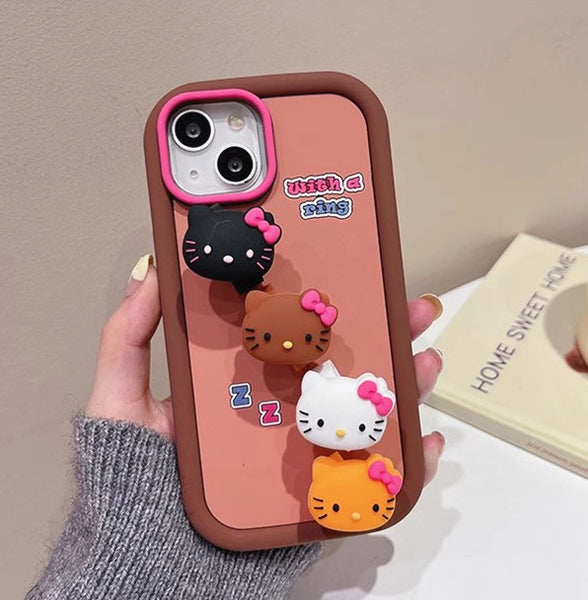 Cartoon Kitty Phone Case for iPhone 11/12/12pro/12pro max/13/13pro/13pro max/14/14pro/14pro max/15/15pro/15pro max PN6429