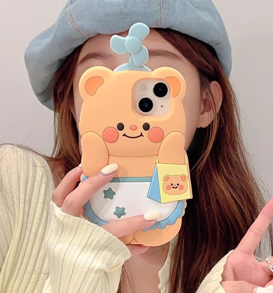 Funny Bear Phone Case for iphone 11/11pro/11pro max/12/12mini/12pro/12pro max/13/13pro/13pro max/14/14plus/14pro/14pro max/15/15pro/15pro max PN6599