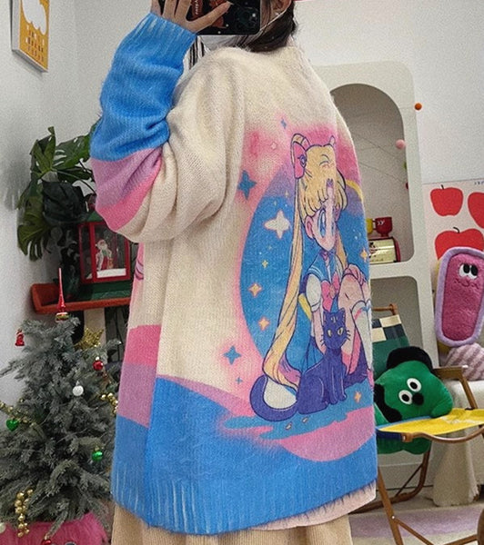 Fashion Sailormoon Oversize Sweater Coat PN6400