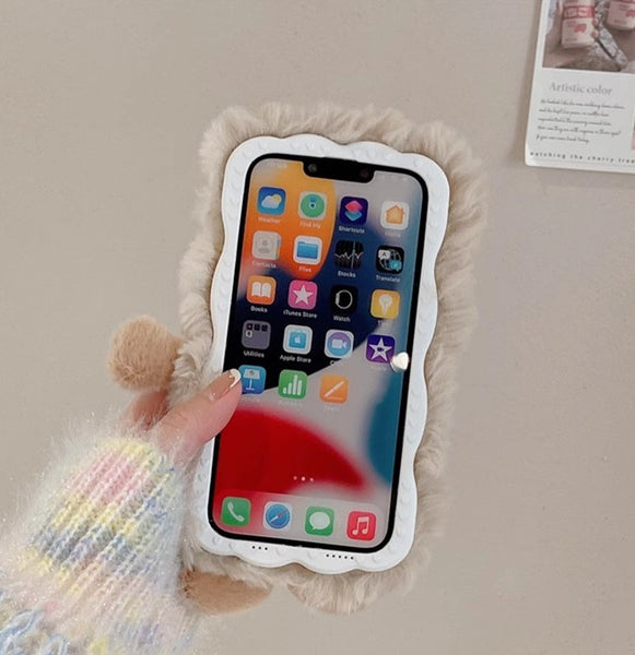 Soft Rabbit and Bear Phone Case for iphone 11/11pro/11pro max/12/12mini/12pro/12pro max/13/13pro/13pro max/14/14plus/14pro/14pro max/15/15pro/15pro max PN6265