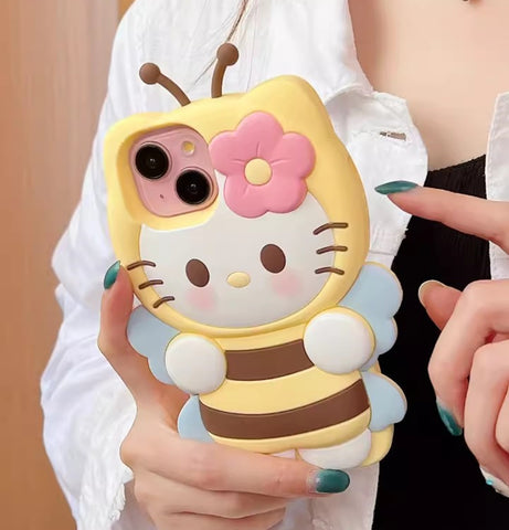 Cute Bee Phone Case for iphone X/XS/XR/XS Max/11/11pro/11pro max/12/12pro/12pro max/13/13pro/13pro max/14/14pro/14plus/14pro max/15/15pro/15pro max PN6598