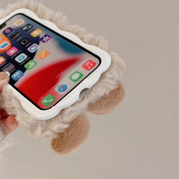 Soft Rabbit and Bear Phone Case for iphone 11/11pro/11pro max/12/12mini/12pro/12pro max/13/13pro/13pro max/14/14plus/14pro/14pro max/15/15pro/15pro max PN6265