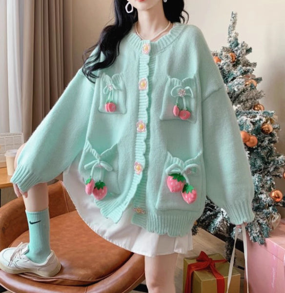 Fashion Girls Oversize Sweater Coat PN6434