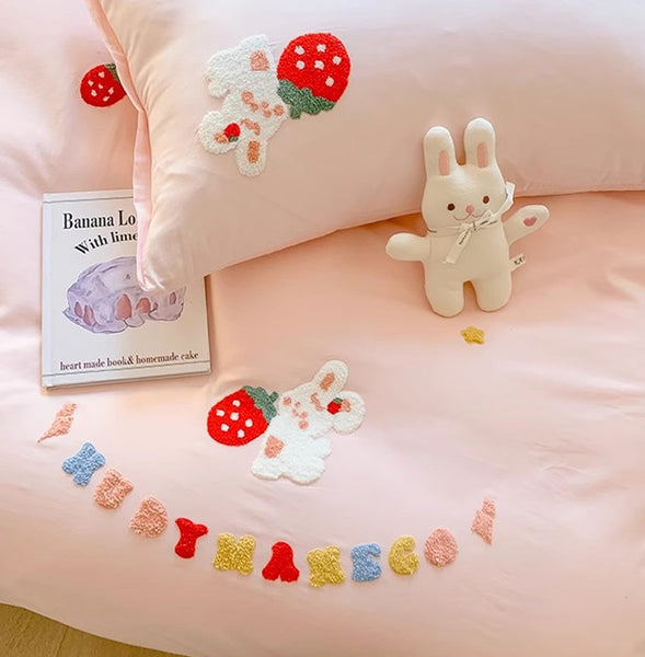Strawberry Bunny Bedding Set PN6504