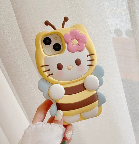 Cute Bee Phone Case for iphone X/XS/XR/XS Max/11/11pro/11pro max/12/12pro/12pro max/13/13pro/13pro max/14/14pro/14plus/14pro max/15/15pro/15pro max PN6598
