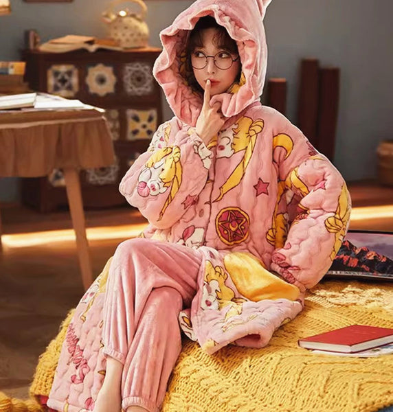 Kawaii Sailormoom Winter Pajamas Suits PN6554