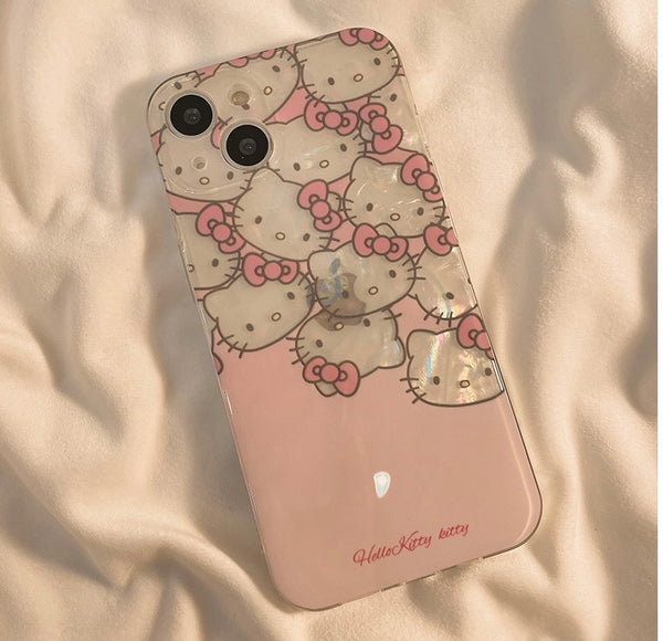 Lovely Kitty Phone Case for iPhone 11/12/12pro/12pro max/13/13pro/13pro max/14/14 pro/14 plus/14pro max PN6010