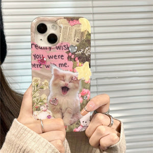 Lovely Cat Phone Case for iPhone 11/12/12pro/12pro max/13/13pro/13pro max/14/14 pro/14pro max PN5978