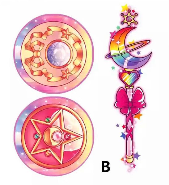 Sailor Moon And Magicwand Tattoo Paste PN0467