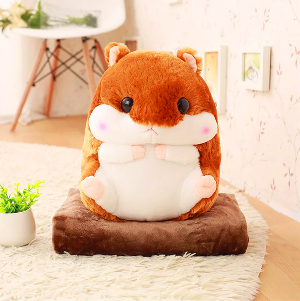 Cute Hamster Pillow And Blanket PN0533