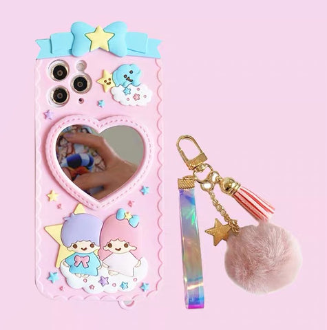 Cute Littletwinstar Phone Case for iphone 7/7plus/8/8P/X/XS/XR/XS Max/11/11pro/11pro max PN2798