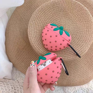 Cute Strawberry Airpods Case For Iphone PN2307