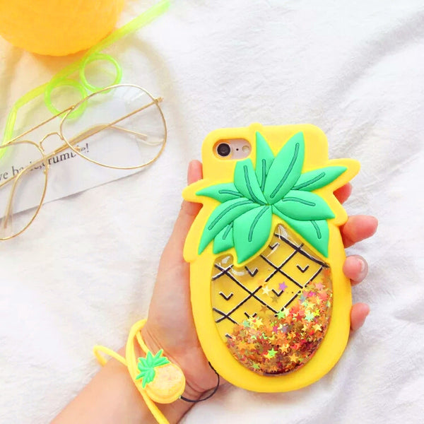 Liquid Pineapple And Strawberry Phone Case for iphone 6/6s/6plus/7/7plus/8/8P/X PN0077