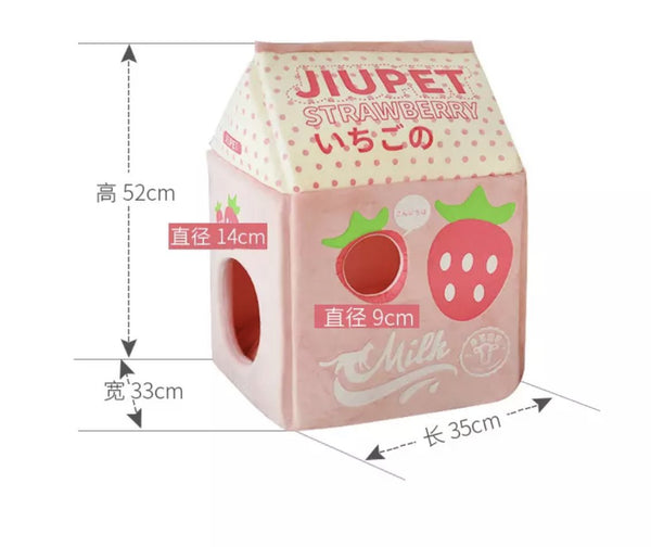 Cute Strawberry And Banana Cat House PN3235