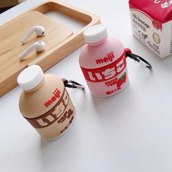 Kawaii Milk Bottle Airpods Case For Iphone PN2091