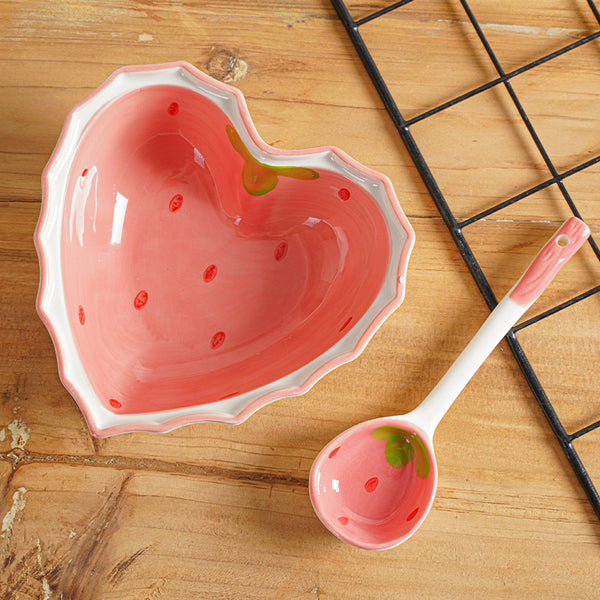 Cute Strawberry Bowl and Spoon PN5557