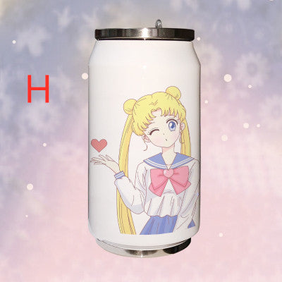 Cute Sailormoon Flip-top Can Vacuum Water Bottle PN1755