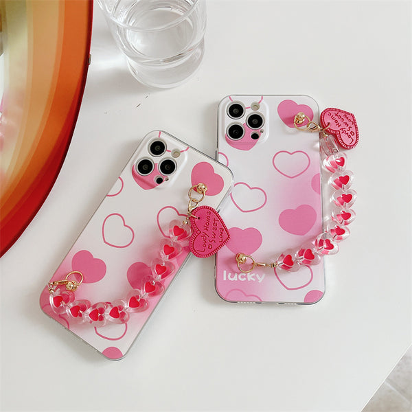 Lucky Heart Phone Case for iphone 7/7plus/8/8P/X/XS/XR/XS Max/11/11pro/11pro max/12/12pro/12pro max/12mini PN4050