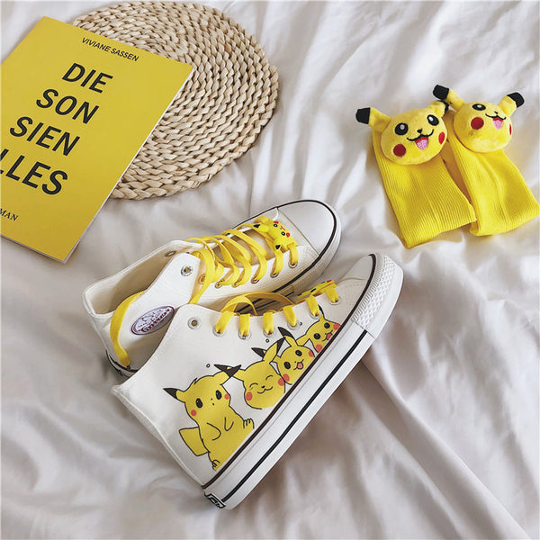 Lovely Pikachu Canvas Shoes And Socks PN2288