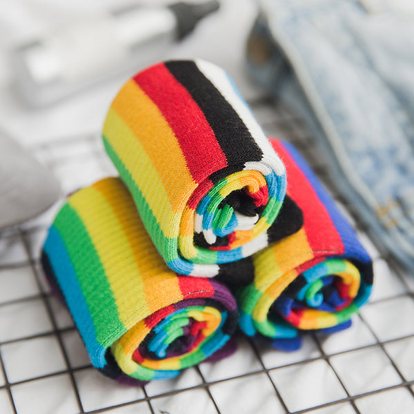 Kawaii Colorful Rainbow Socks PN1509