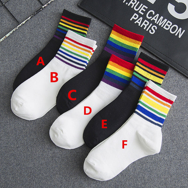 Fashion Colorful Rainbow Socks PN0536