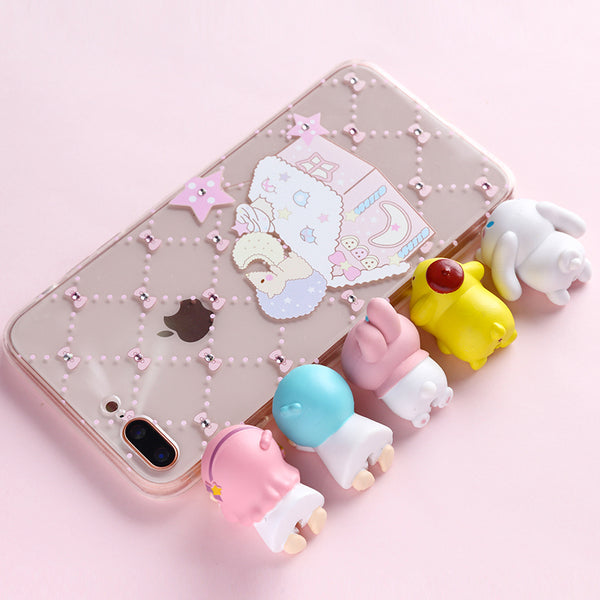 Kawaii Melody And Little Twinstar Charging Cable Cover For Iphone PN0600