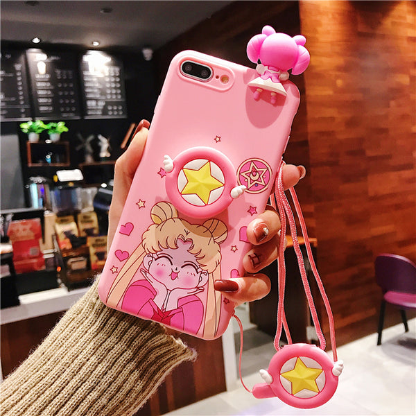 Pink Usagi Phone Case for iphone 6/6s/6plus/7/7plus/8/8P/X/XS/XR/XS Max PN1124