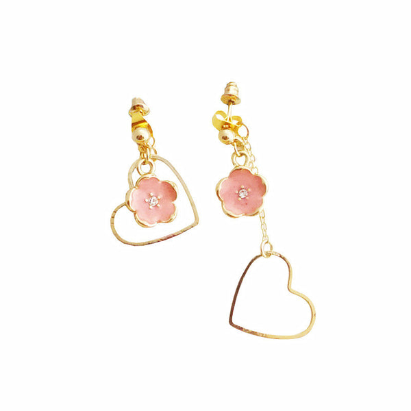 Pretty Sakura Heart Earrings PN1733