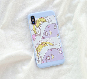 Sailormoon Sleepy Phone Case for iphone 6/6s/6plus/7/7plus/8/8P/X/XS/XS Max PN0634
