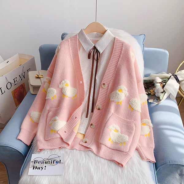 Cute Sheep Sweater Coat PN4202