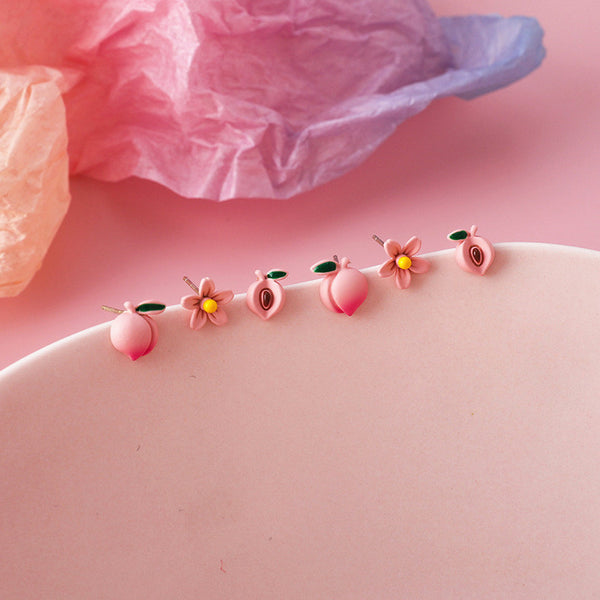 Kawaii Peach Earrings Set PN4312
