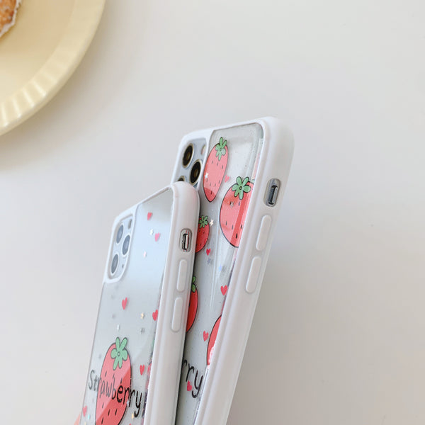 Cute Strawberry Phone Case for iphone 7/7plus/8/8P/X/XS/XR/XS Max/11/11pro/11pro max PN2645