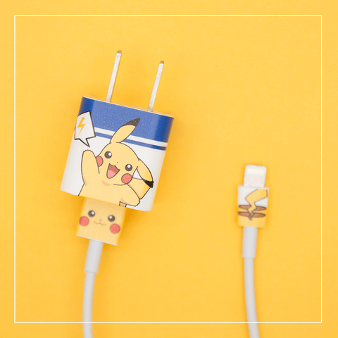 Cartoon Pikachu Charger Stickers For Iphone PN2325