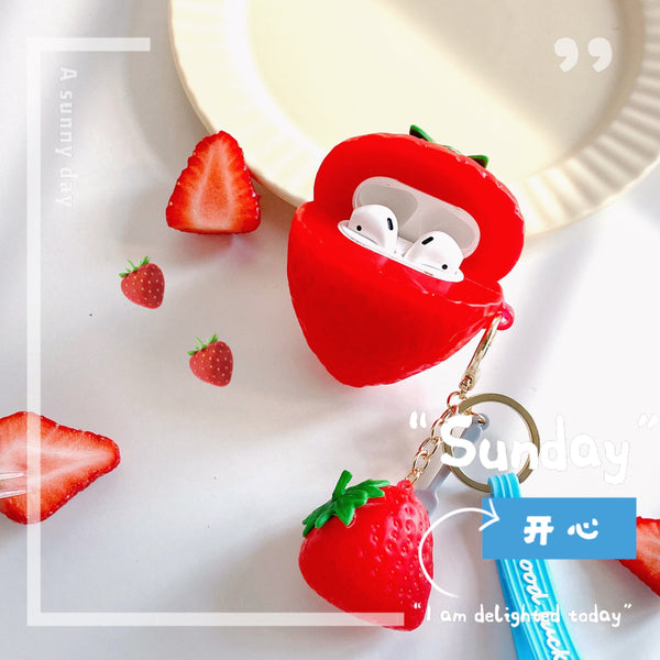Sweet Strawberry Airpods Case For Iphone PN4002