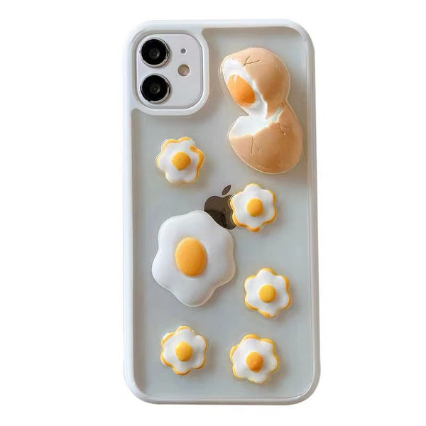 Cute Egg Phone Case for iphone 7/7plus/8/8P/X/XS/XR/XS Max/11/11pro/11pro max/12/12pro/12pro max/12mini PN4037