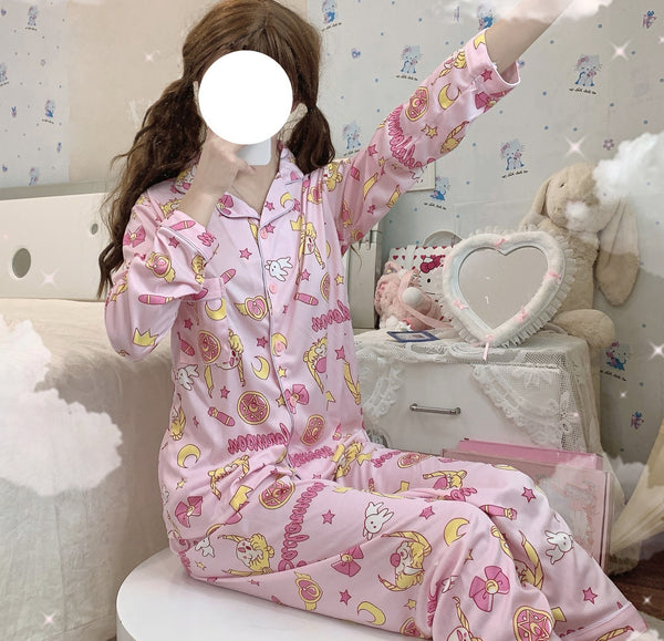 Pink Sailormoon Pajamas Suits PN4918