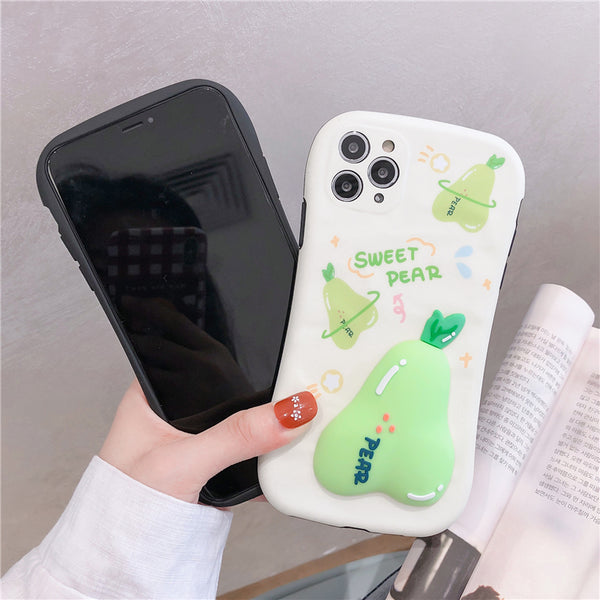 Sweet Peach and Pear Phone Case for iphone 7/7plus/8/8P/SE/X/XS/XR/XS Max/11/11pro/11pro max PN3236