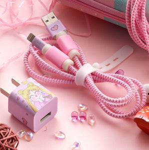 Cute Usagi Charger Stickers and Cable Cover For Iphone PN3086