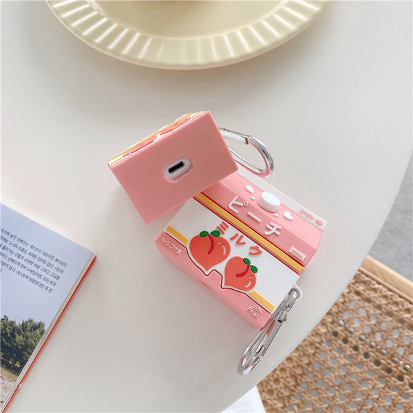Sweet Peach Milk Bottle Airpods Case For Iphone PN3806