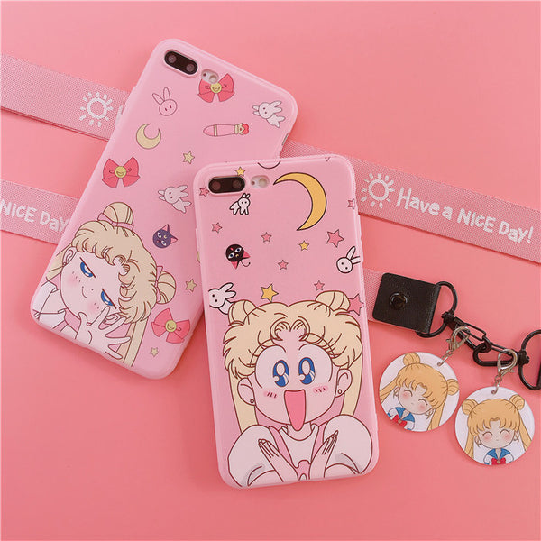 Cute Sailormoon Phone Case for iphone 6/6s/6plus/7/7plus/8/8P/X/XS/XR/XS Max/11/11pro/11promax PN2057