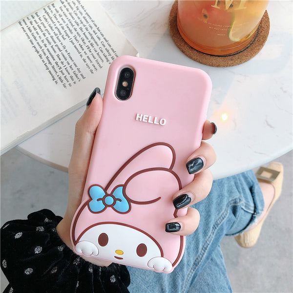 Cartoon My melody Phone Case for iphone 6/6s/6plus/7/7plus/8/8P/X/XS/XR/XS Max PN1597